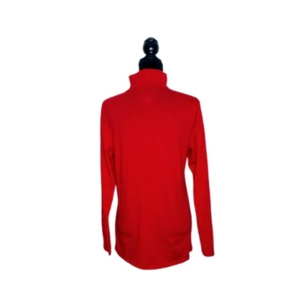 #C18 MyStyle Red Long Sleeve Turtleneck Stretch Tee - Picture 2 of 5